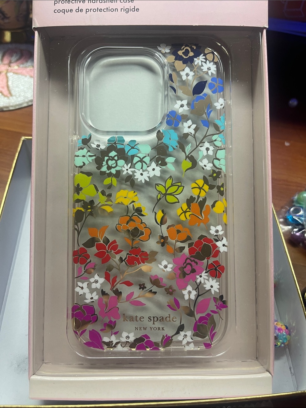 kate spade Clear Floral iPhone 14 Pro Case - Multicolor